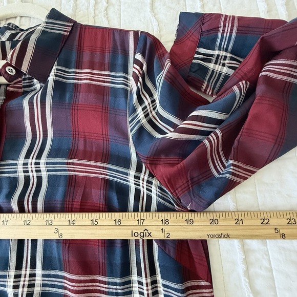 J Jill Ruby Multi Plaid Shirt Dress Woman Small Tall Career Old Money Preppy - Picture 5 of 8